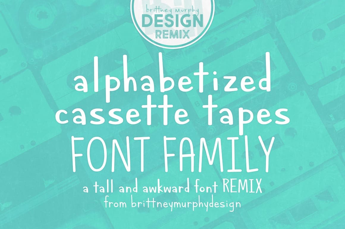Alphabetized Cassette Tapes Font Family - Brittney Murphy Design