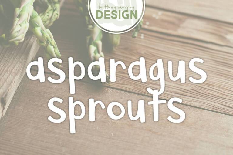 <span itemprop="name">Asparagus Sprouts Font</span> Graphic