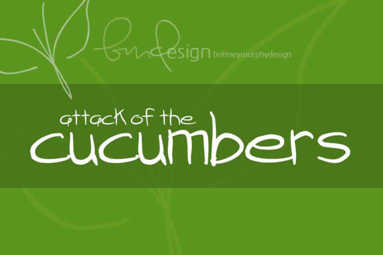 Attack of the Cucumbers Font Graphic