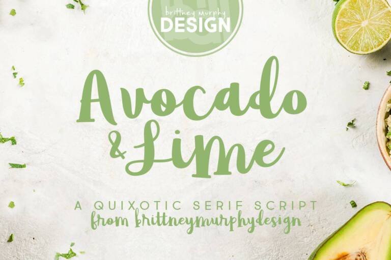 Avocado and Lime Font Graphic