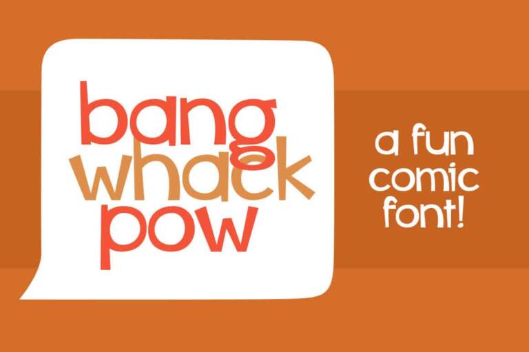 Bang Whack Pow Font Graphic