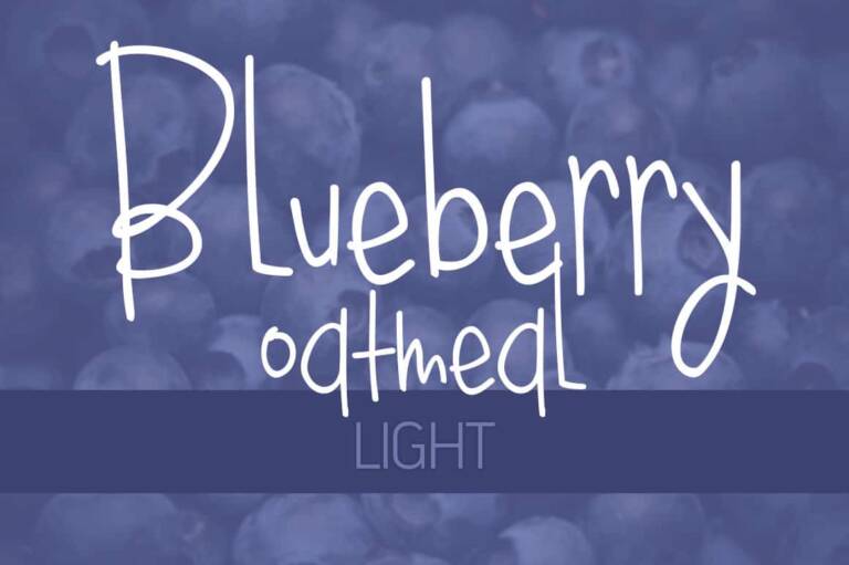 Blueberry Oatmeal Light Font
