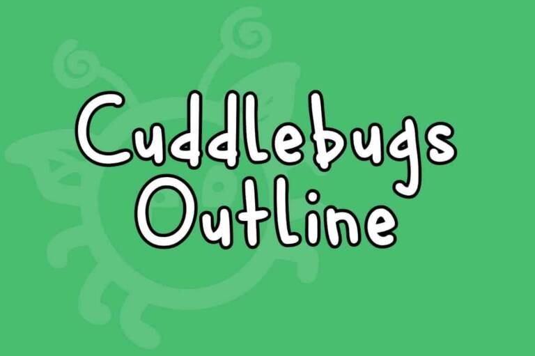Cuddlebugs Outline Font Graphic