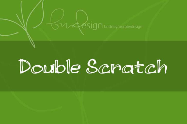 Double Scratch Font Graphic