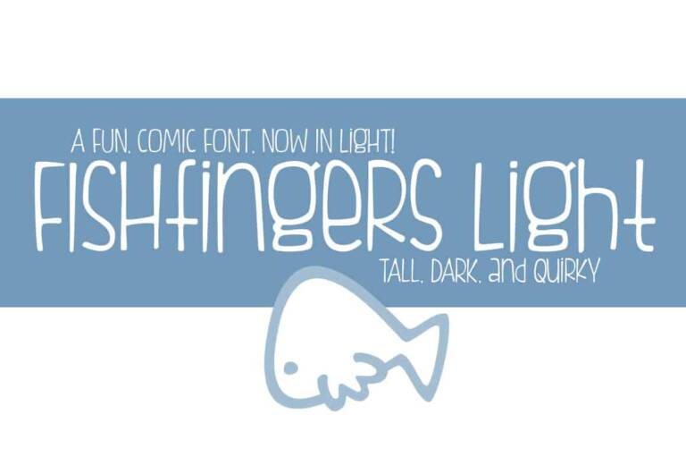 Fishfingers Light Font Graphic