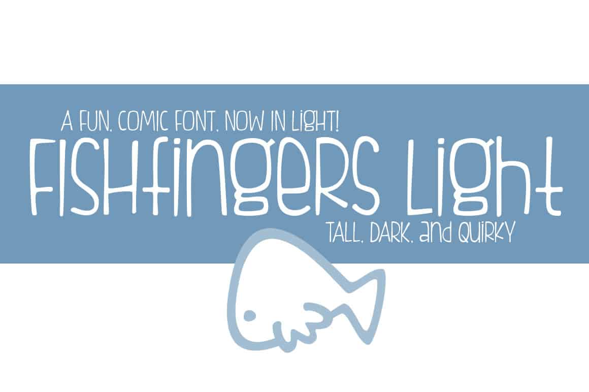 Fishfingers Light Font - Brittney Murphy Design