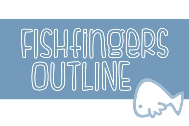Fishfingers Outline Font Graphic