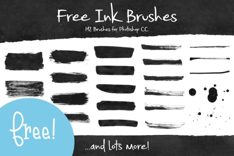 Free Photoshop Ink Brushes Graphic