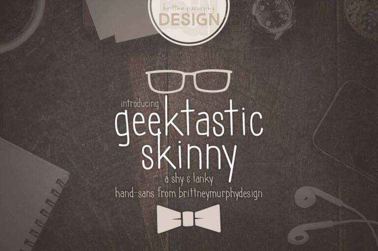Geektastic Skinny Font Graphic