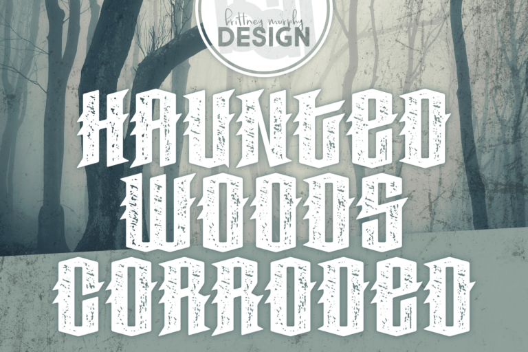 Haunted Woods Corroded Font Graphic