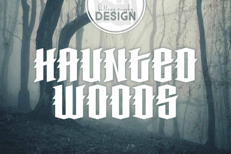 Haunted Woods Font Graphic