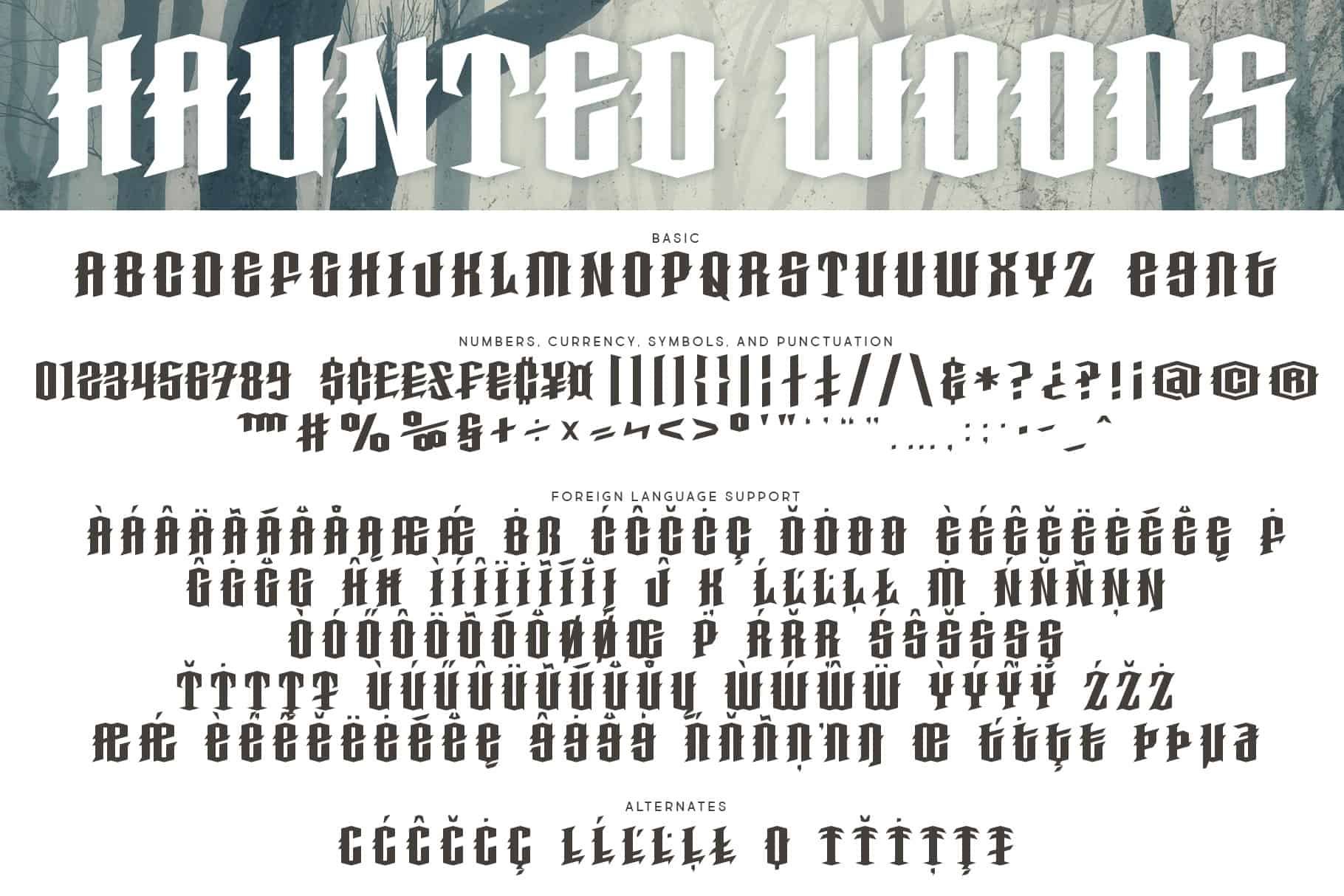 Haunted Woods Font Family Brittney Murphy Design