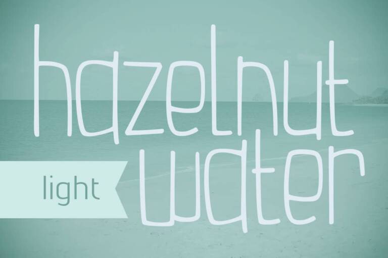 Hazelnut Water Light Font