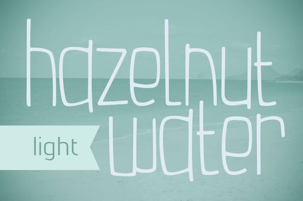 Hazelnut Water Light Font - Brittney Murphy Design