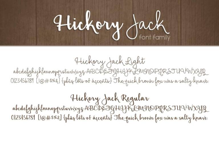 Hickory Jack Font Letters