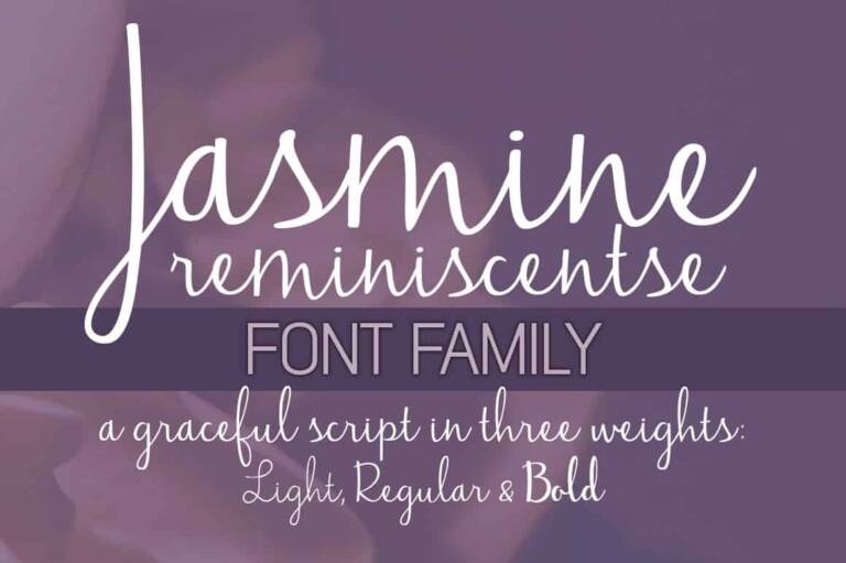 Jasmine Reminiscentse Font Family Graphic