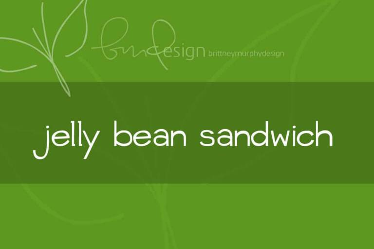 Jelly Bean Sandwich Font Graphic