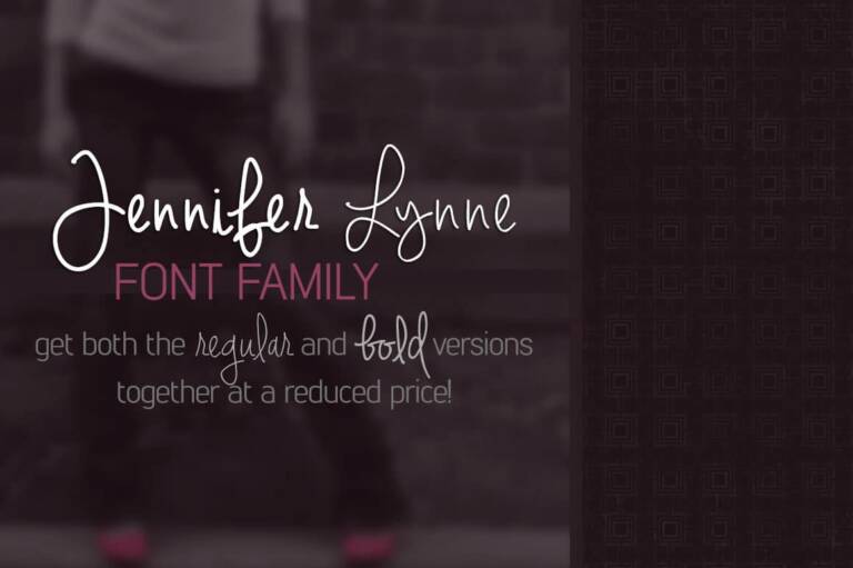 Jennifer Lynne Font Family Graphic