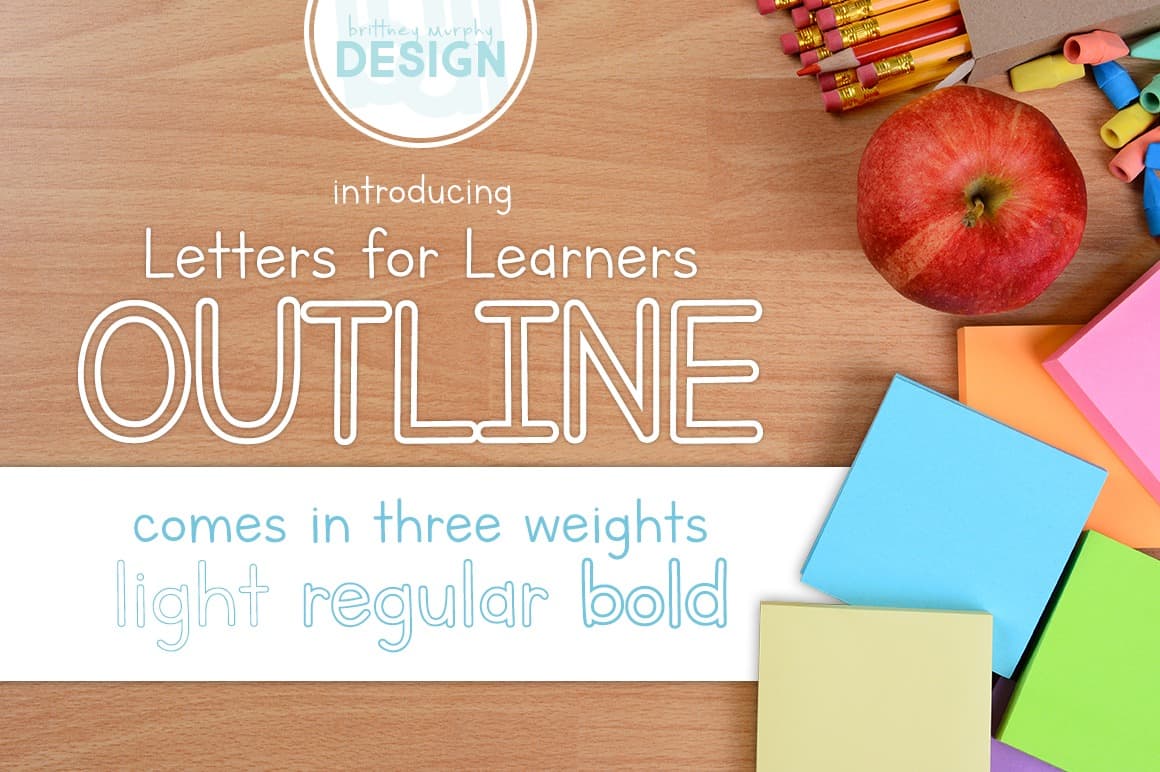 Letters for learners outline brittney murphy design