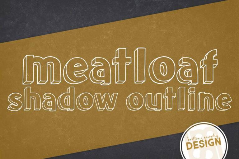 Meatloaf Shadow Outline Graphic