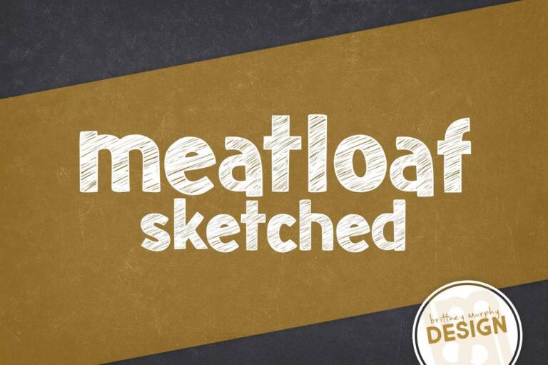 Meatloaf Sketched Font Graphic