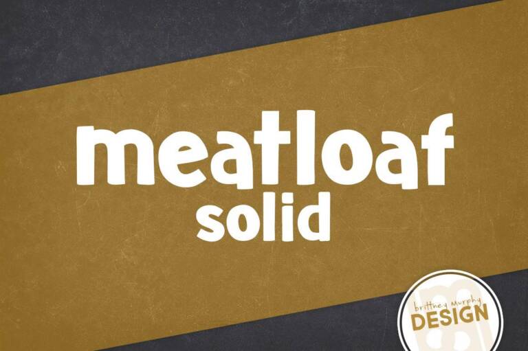 Meatloaf Solid Font Graphic