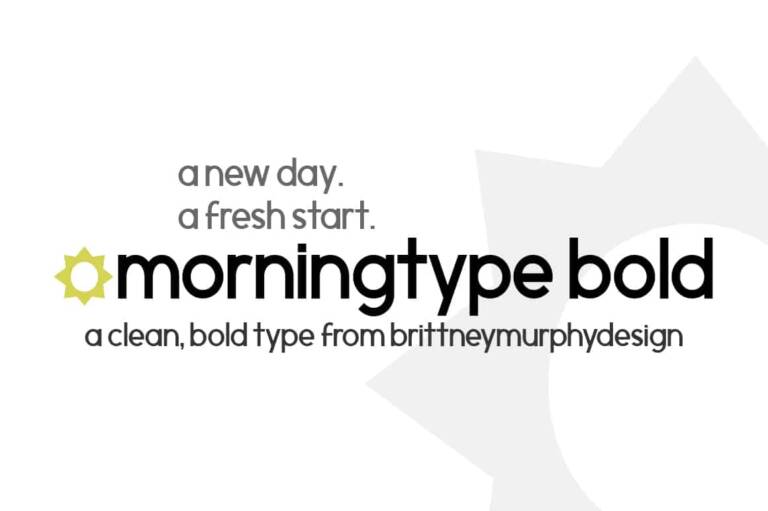 Morningtype Bold Font Graphic