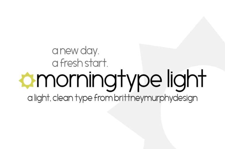 Morningtype Light Font Graphic