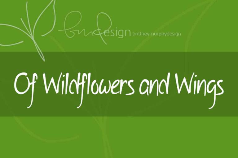 Of Wildflowers and Wings Font Graphic