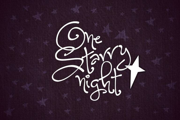 <span itemprop="name">One Starry Night Font</span> Graphic