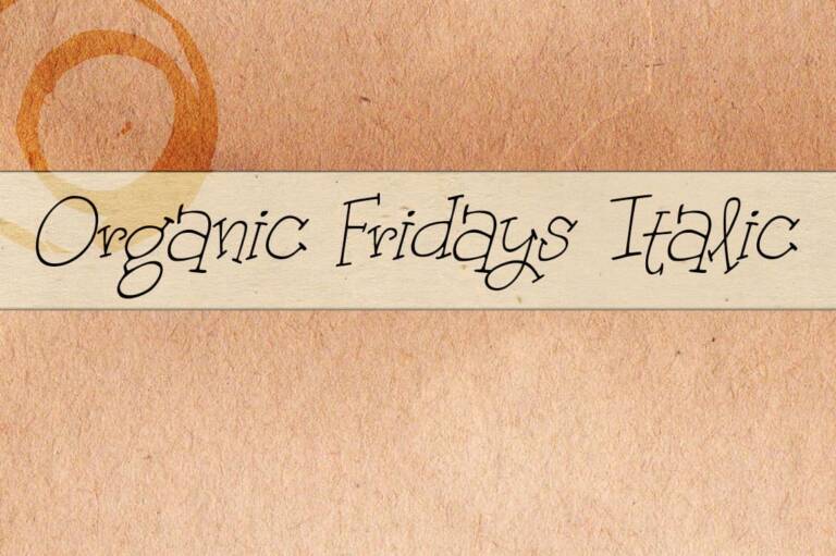 Organic Fridays Italic Graphic