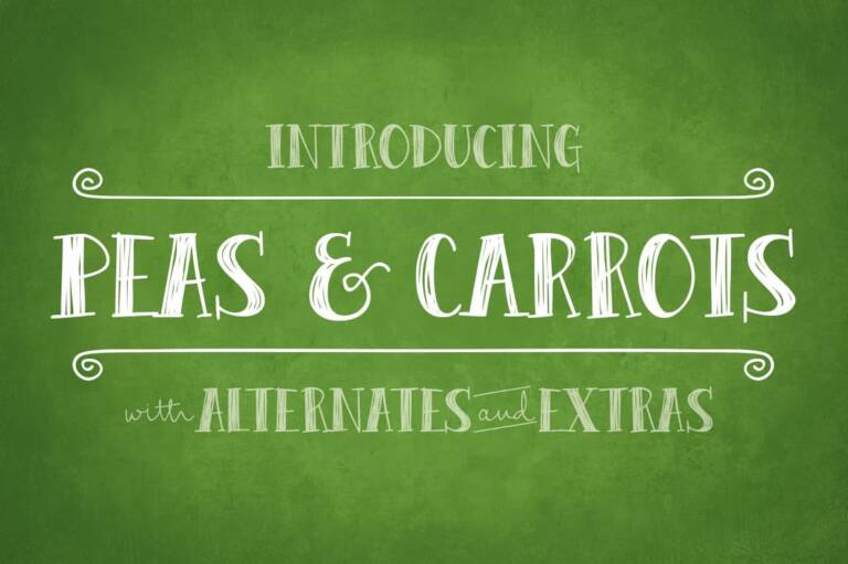 Peas and Carrots Font Graphic