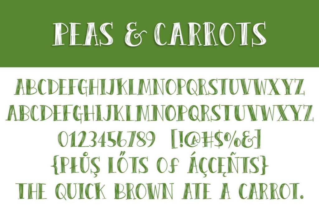 Peas and Carrots Font Brittney Murphy Design