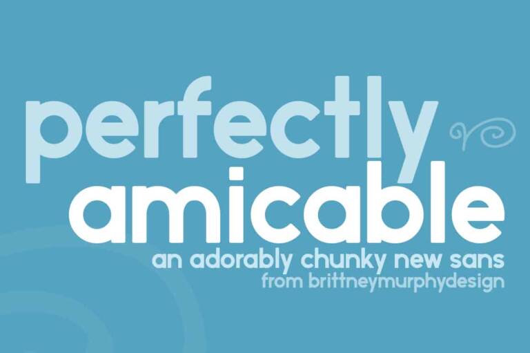 Perfectly Amicable Font Graphic