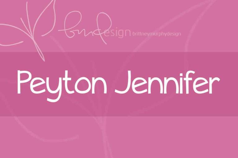 Peyton Jennifer Font Graphic