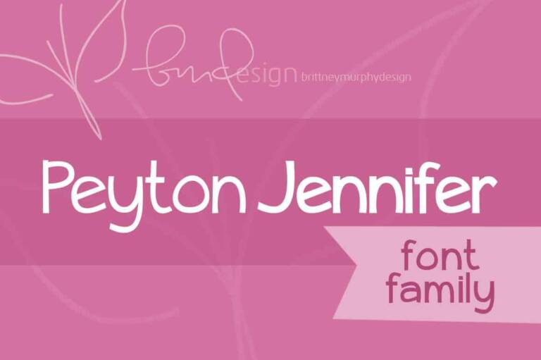 Peyton Jennifer Font Family Graphic