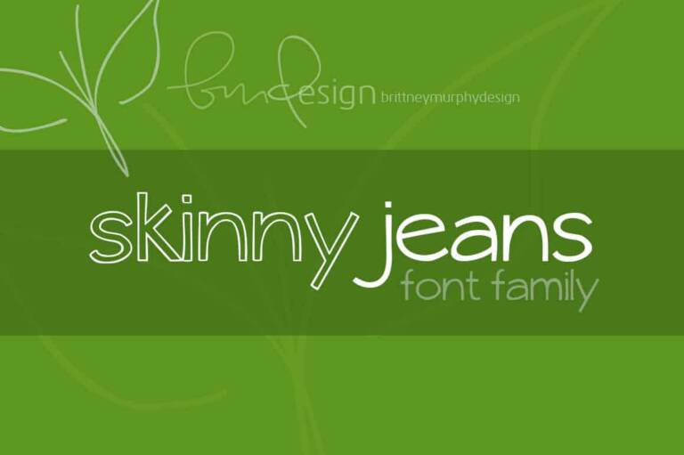 Skinny Jeans Font Family Graphic