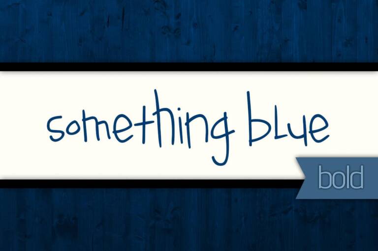 Something Blue Bold Font Graphic