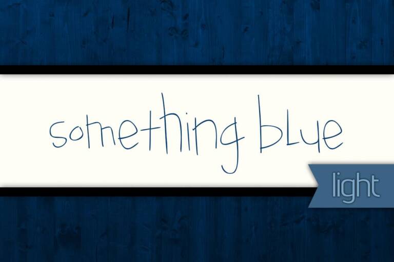 Something Blue Light Font Graphic