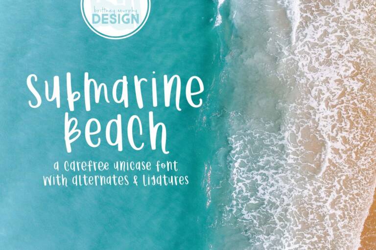 Submarine Beach Font Graphic