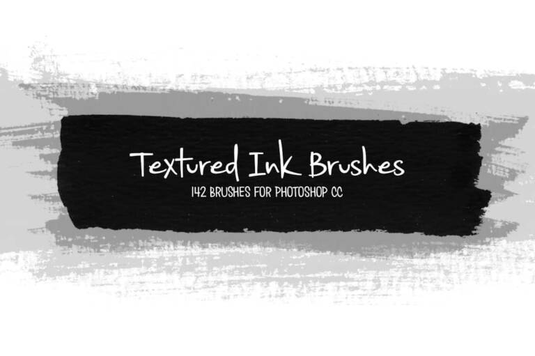 Photoshop Textured Ink Brushes Graphic