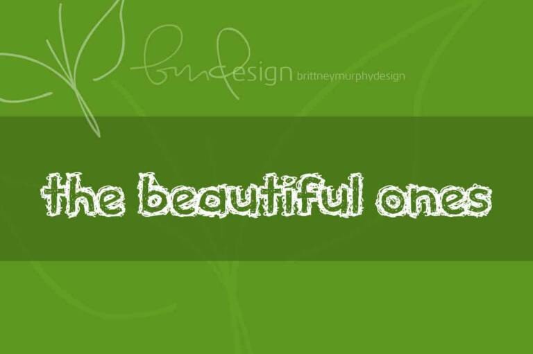 The Beautiful Ones Font Graphic