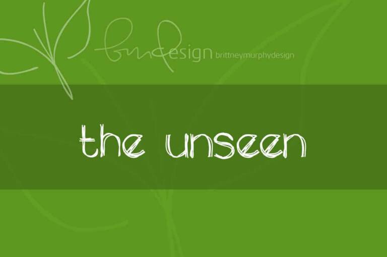 The Unseen Font Graphic