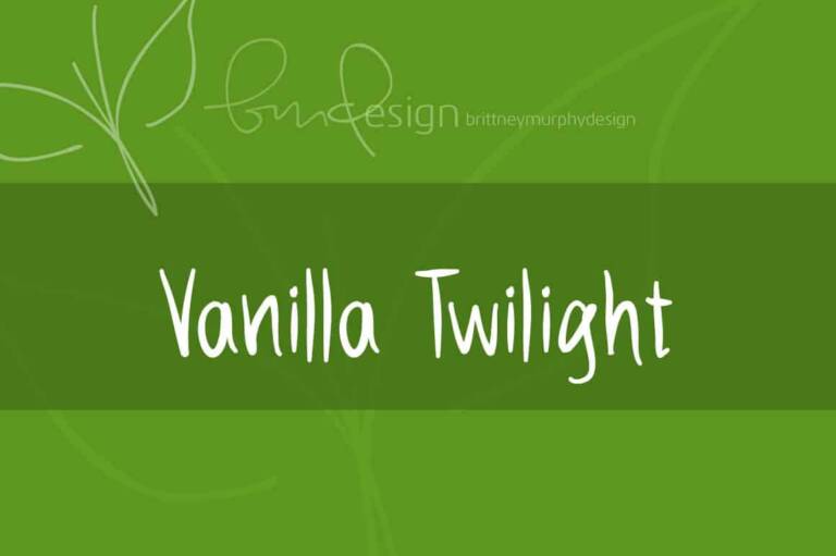 Vanilla Twilight Font Graphic