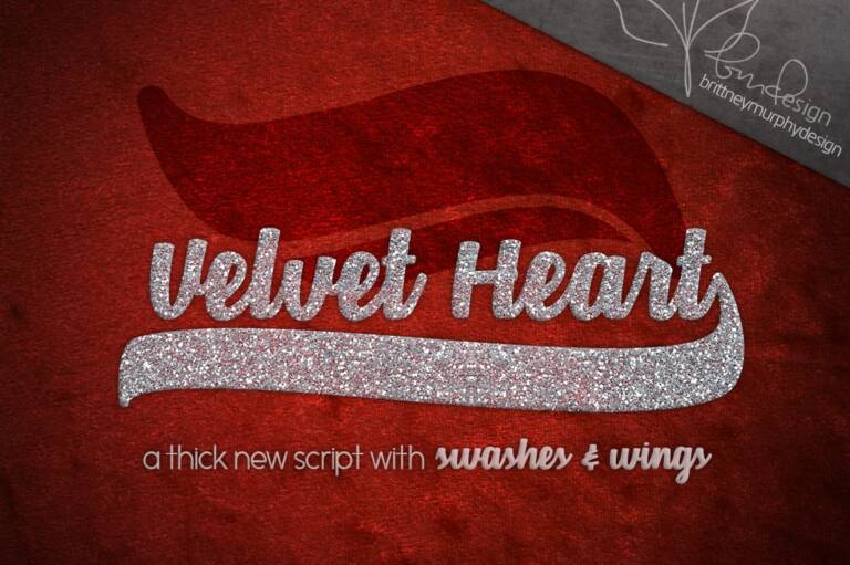 Velvet Heart Font Graphic