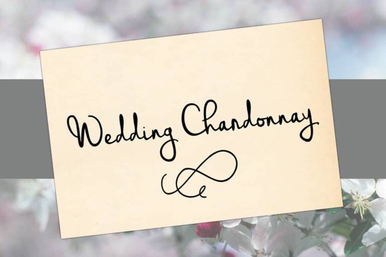 Wedding Chardonnay Font Graphic