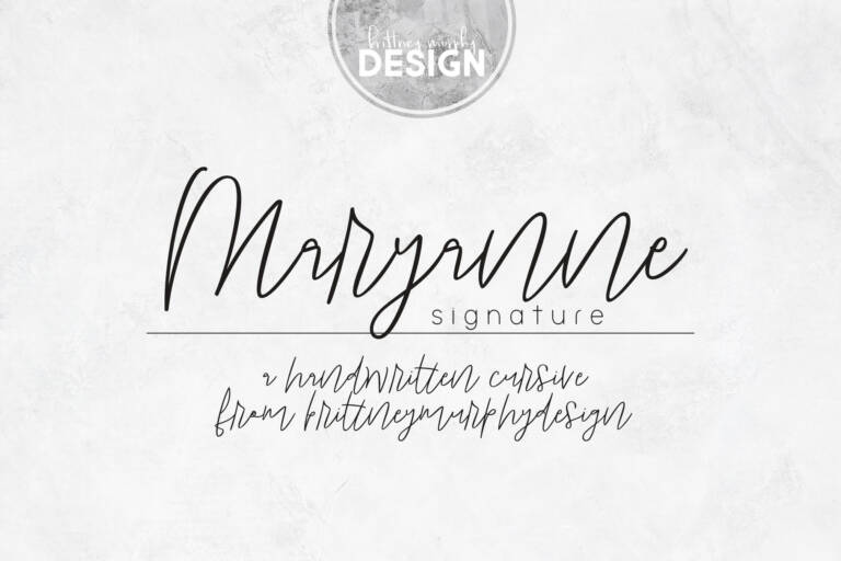 Maryanne Signature Font Graphic