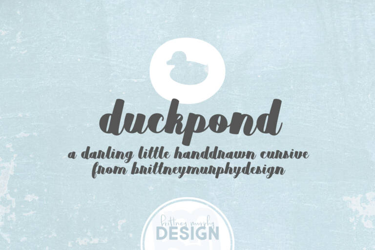 Duckpond Font Graphic