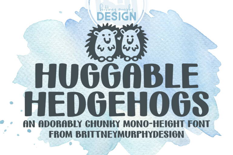 Huggable Hedgehogs Font Graphic