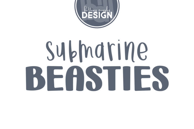 Submarine Beach and Huggable Hedgehogs Font Pair Graphic